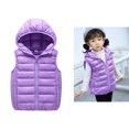 thumbnail image 1 of Little Girls Boys Puffer Vest Teen Boys Winter Vest Cute Jackets Zipper Up Down Coats Thick Fleece Vest for Little Boys 10-12 Years, 1 of 7
