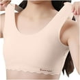 thumbnail image 1 of Little Girls Bras Young Girls Training Bra Solid Color Soft Breathable Seamless Cropped Cami Underwear Tops Seamless Bras M, 1 of 7