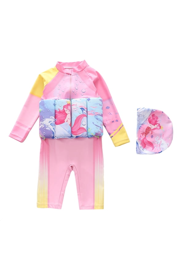 Little Girls Buoyancy Swimsuit Swimwear Buoyancy Diving Swimsuit (4 8 Years) Clothes