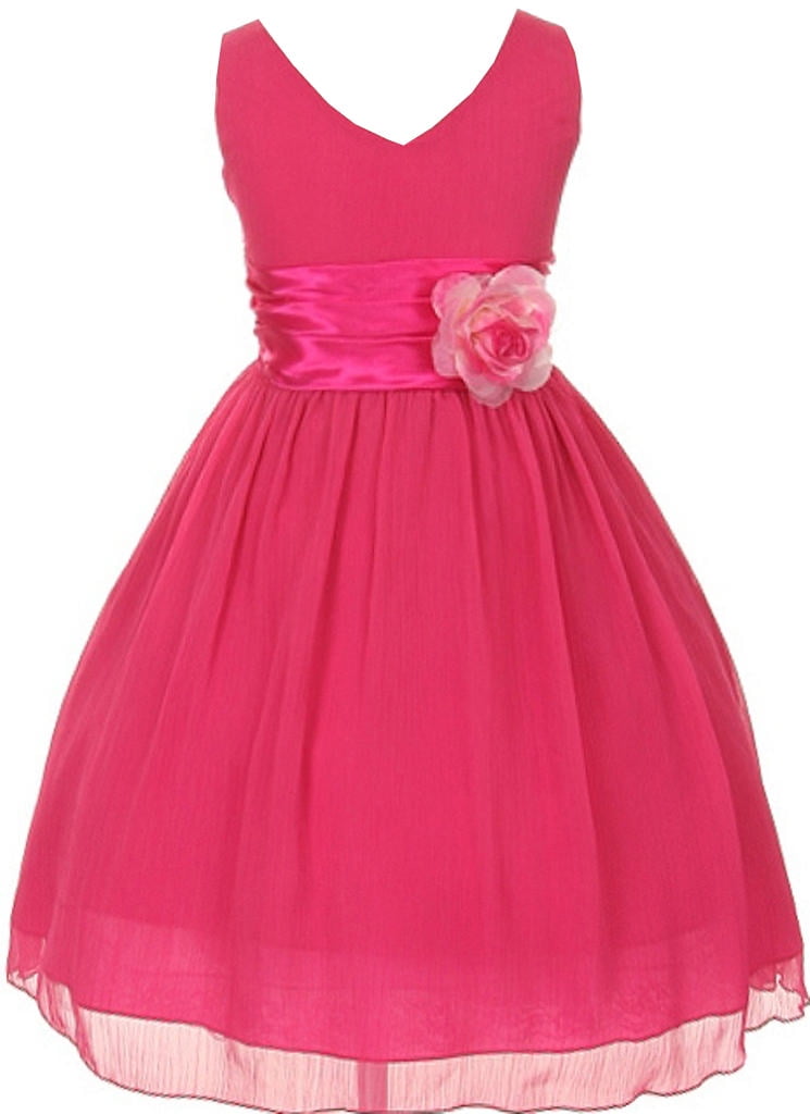 Fuchsia pink online flower girl dresses