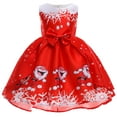 thumbnail image 1 of Little Girls Christmas Dresses Kids Child Pageant Gown Xmas Dance Party Princess Dress Size 5-6T, 1 of 2
