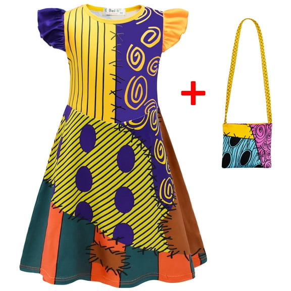 Little Girls Christmas Sallys' Dress Halloween Costume Masquerade Cosplay Skirt