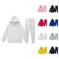 thumbnail image 1 of Little Girls Clothes Girls' Clothing Sets Child Toddler Boys Girls Long Sleeve Solid Warm Hoodie Pullover Tops Pants Kids Outfits Sweat Suit, 1 of 4