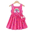 thumbnail image 1 of Little Girls Clothes Little Girls Polka Dots Dress 5T Girls Summer Dress 6Y Girls Sundress Sleeveless Dress with Cute Bag Rose Red, 1 of 8