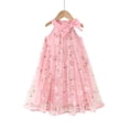 thumbnail image 1 of Little Girls Clothes Little Girls Tulle Dress 6Y Girls Summer Halter Dress 7Y Girls Sleeveless Solid Color Floral Dress Pink, 1 of 8