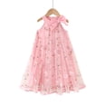 thumbnail image 1 of Little Girls Clothes Little Girls Tulle Dress 6Y Girls Summer Halter Dress 7Y Girls Sleeveless Solid Color Floral Dress Pink, 1 of 9