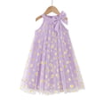 thumbnail image 1 of Little Girls Clothes Little Girls Tulle Dress 6Y Girls Summer Halter Dress 7Y Girls Sleeveless Solid Color Floral Dress Purple, 1 of 7