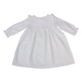 thumbnail image 1 of Little Girls Cotton Linen Dresses 2-8 Years Toddlers Kids Cute Long Sleeve Crewneck Solid Color Ruffle Pullover Peplum Dress, 1 of 3