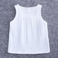 thumbnail image 1 of Little Girls Cotton Tops Cute Summer Sleeveless Shirts Kids Fashion Camisole Summer Candy Colored Children'S Cotton And Linen Multi Color Vest Top White 3-4 Years, 1 of 6
