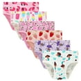thumbnail image 1 of Wowoo Place Little Girls Cotton Underwear Assorted Prints Panties 6-Pack Size 5, 1 of 6