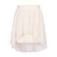 thumbnail image 1 of Little Girls Cream Irregular Chiffon Covered Knit Skirt 2, 1 of 2