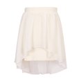 thumbnail image 1 of Little Girls Cream Irregular Chiffon Covered Knit Skirt 5, 1 of 2