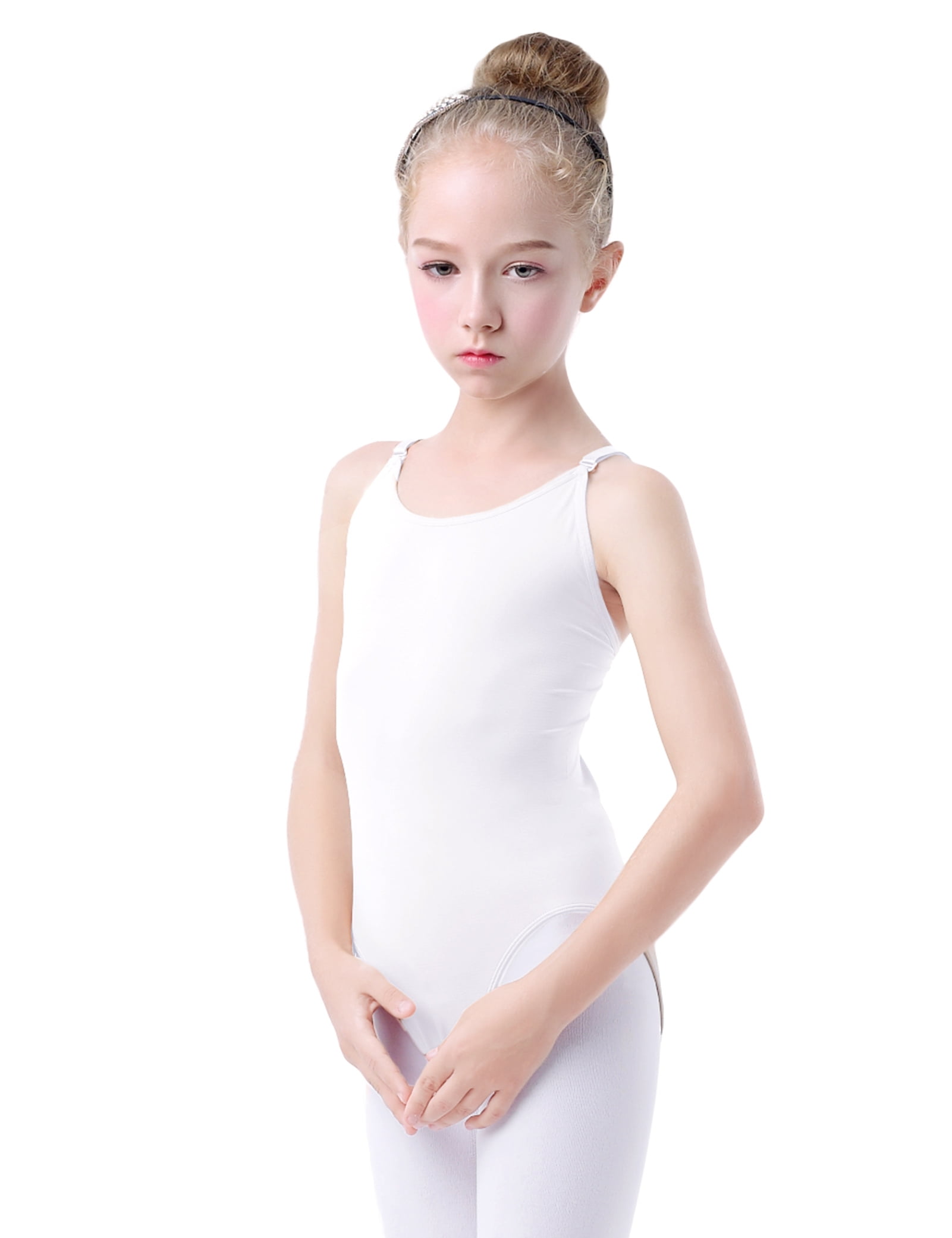 Little Girls Dance Leotards Nylon Stretchy Sleeveless Gymnastics
