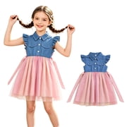 blue dresser canada Daphne Denim Tutu Dress Navy Blue / 4T