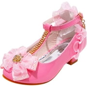 Little Girls Dress Up Shoes Children Shoes Princess Single Shoes Stage Fashion Shoes Girls Walk Youth Canvas Slip Shoes