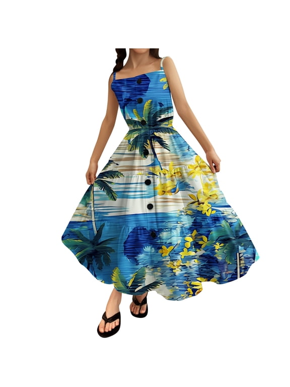Little Girls Dresses 12-13 Years Beach Vacation Clothes Tie Dye Sundress Girls Bes Day Easter Dresss A-Line Floral Princess Dress Spring Summer Dresses Beach Vacation Outfit Blue