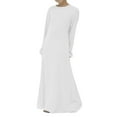 thumbnail image 1 of Little Girls' Dresses Dubai Turkish Abaya Layering Kids Spring Summer Dress Up Clothes for Girls Size 7-8T,White, 1 of 7