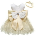 thumbnail image 1 of Little Girls Dresses Flower Girl Dresses Sleeveless Tulle Dress Tea Party Dresses for Girls Yellow Dress for Girls Holiday Dress Girls Birthday Dress 3-6 Months, 1 of 4