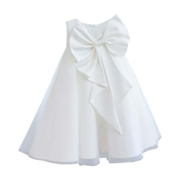 Little Girls Dresses Formal Dresses for Girls White Dress Girls Ball Dresses for Girls Children's Day Outfit 4-5 Years