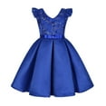thumbnail image 1 of Little Girls Dresses Girls Flower Girl Dress Sleeveless Tulle Dress Girl Party Dress Kids Blue Dress Girl Special Occasion Dresses Birthday Girl Dress 5-6 Years, 1 of 4