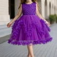 thumbnail image 1 of Little Girls Dresses Kids Formal Dresses for Girls Purple Dresses for Girls Pageant Dress Children's Day Dresses for Girls 4-5Y, 1 of 3