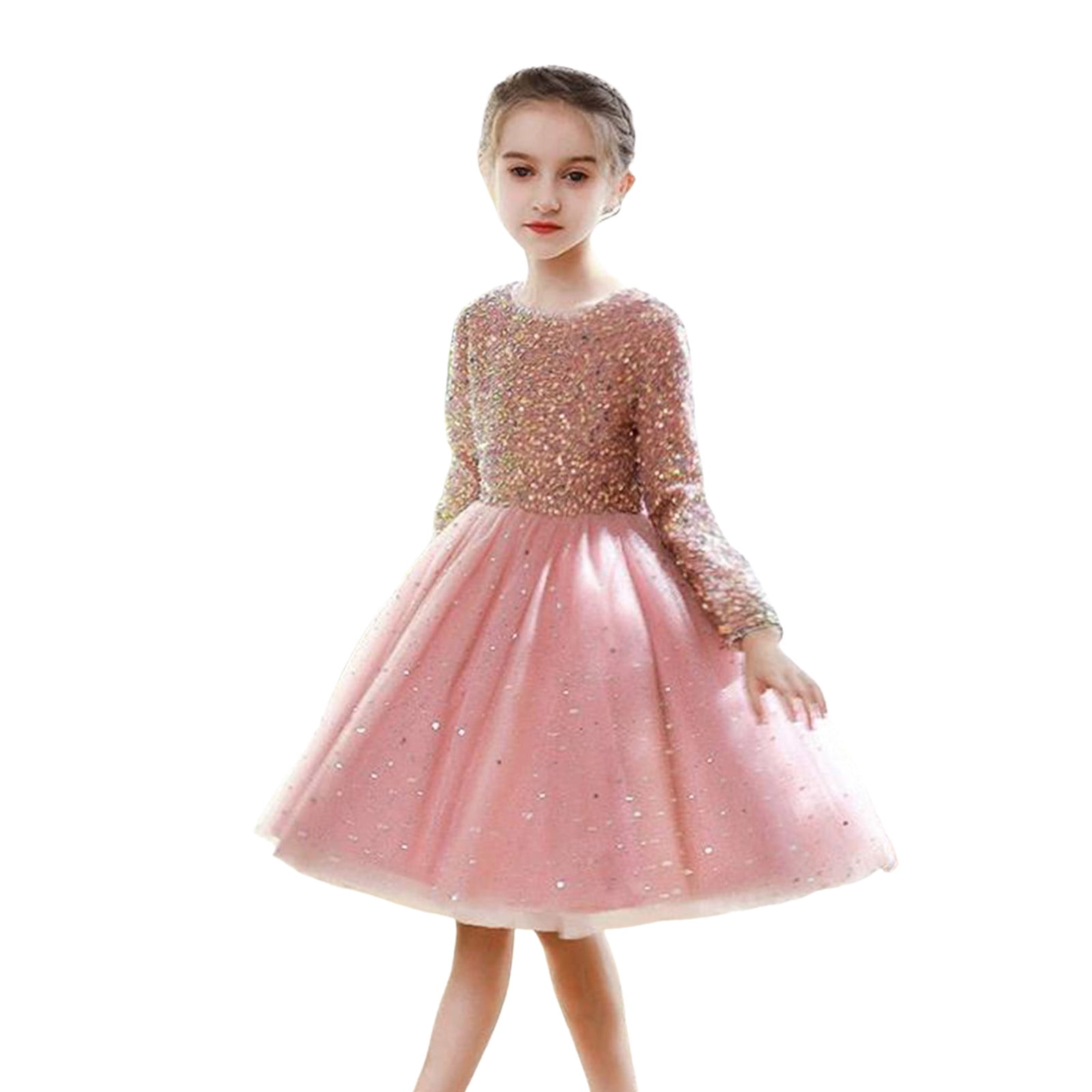 Little Girls Dresses Size 5 Years6 Years Cute Sequin Glitter Party