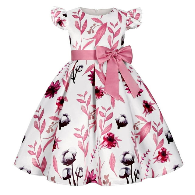Little Girls Dresses Size 5 Years6 Years Spring Summer Print Ruffle