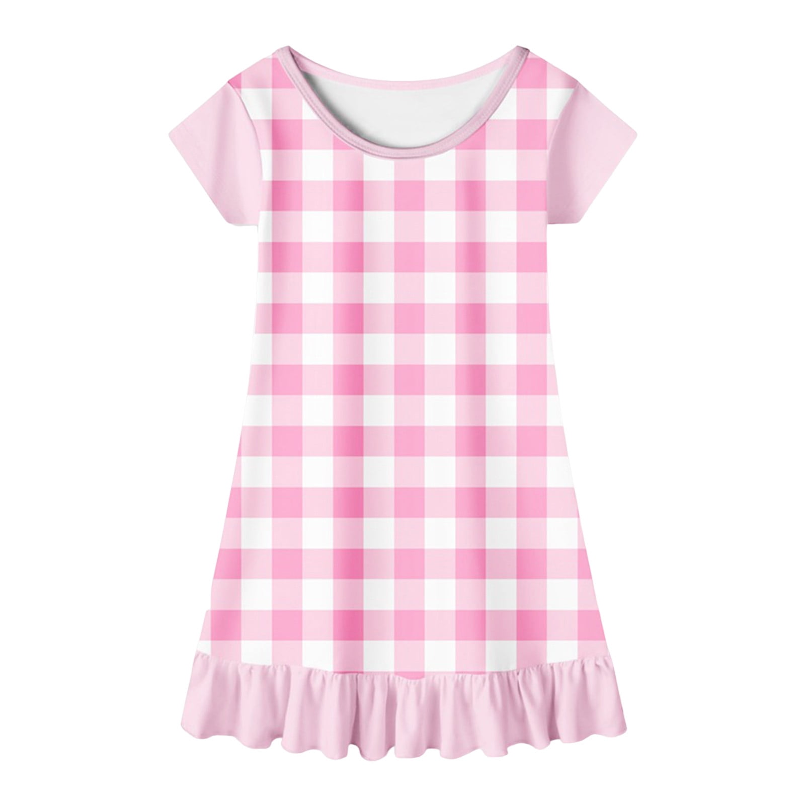 Little Girls Dresses Size 7 Years8 Years Pink Dress Pink Plaid
