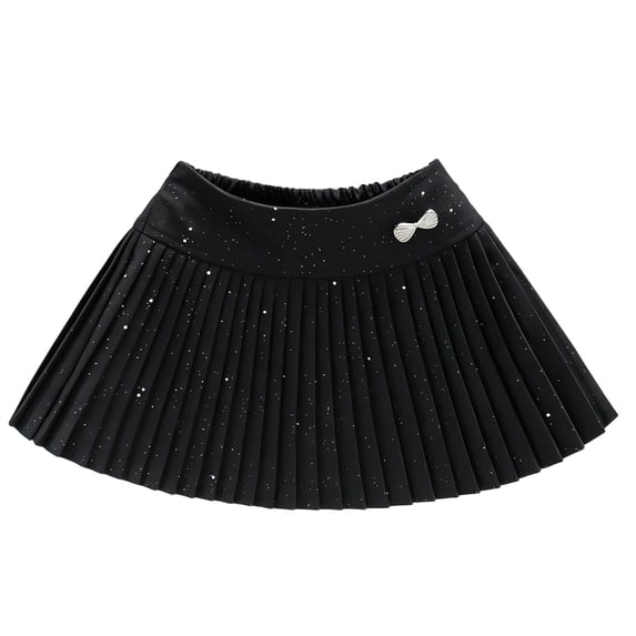 Little Girls Dresses Solid Color Pleated Skirt Summer Cute Half Skirt Girls Beach Dress Size 6-7T
