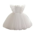 thumbnail image 1 of Little Girls Dresses Tutu Ruffle Sleeveless Casual Dress Kids Flower Wedding Birthday Clothes Sundress 3-8 Y, 1 of 9