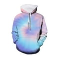 thumbnail image 1 of Little Girls' Fashion Sweatshirts New 3D Visual Digital Printed Hoodie Tie Dye Printed Hoodie Kids Tie Dye Pocket Cute Pullover Tops Clothes for Girls Size 7-8T, 1 of 3