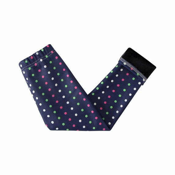 Leggings For Little Girls Clearance Sales Autumn Winter Baby Girls Pants Elastic Pants Printed Brushed Warm Casual Leggings 4-5 Years