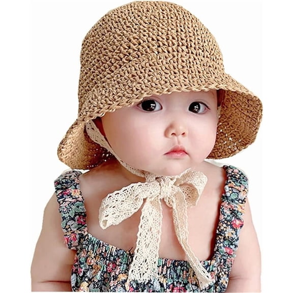 Little Girls Floppy Foldable Packable Wide Brim Summer Sun Hats Beach Straw Hat Baby Photography Straw Hats