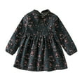 thumbnail image 1 of Little Girls Floral Dress Long Sleeve Ruffled Cute Spring Autumn Girls Dress, 1 of 3