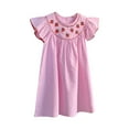 thumbnail image 1 of Little Girls Fly Sleeve Strawberry Embroidery Dresses Kids Clothes Size 8-9T, 1 of 2