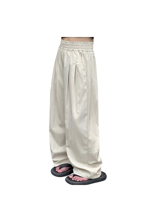 Little Girls Girl's Solid Color Casual Girl's Loose Trousers Baby Girl Clothes 6 Months Summer Size Small Girls Clothes Running Pants Kids Girl Baby Warm Cheerleader Leggings Women Pan Beige 5-6 Years