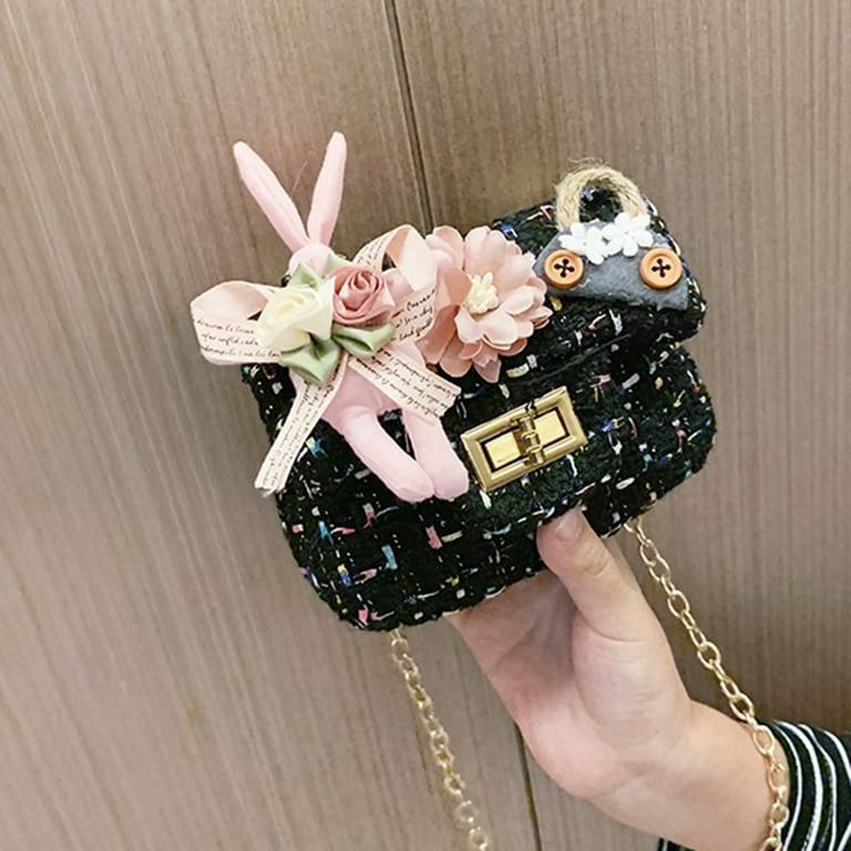 Little Girls Handbags Flower Shaped Lock Girls Purse Mini
