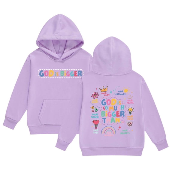 Little Girls Hoodies Sweatshirts Kids Hoodie Letter Long Sleeve Pocket Hoodie Jacket Clothing Light Purple Size 6-7T