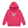 thumbnail image 1 of Little Girls Hoodies Sweatshirts Print Casual Pullover Kids Soft Outerwear Fall Winter Daily Wear Clothing Hot Pink Size 6-7T, 1 of 4