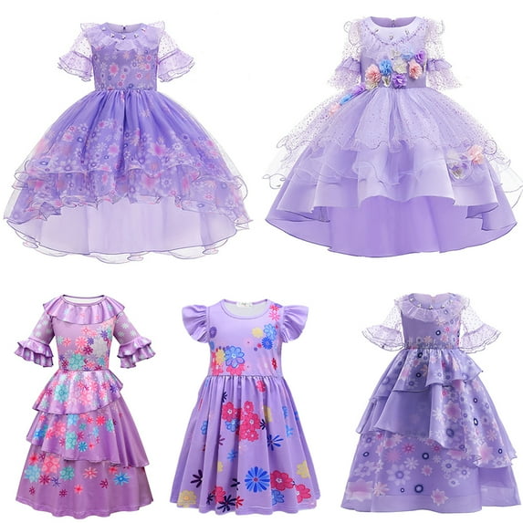 Little Girls Isabela Princess Dress Halloween Party Cosplay Outfits 5styles