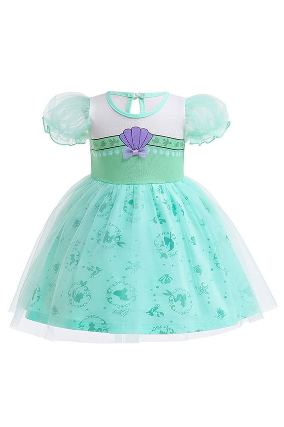 Little Girls Jasmine/Elsa/Ariel/Anna Dress Halloween Princess Costume Outfit