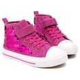 thumbnail image 1 of Little Girls Kids Canvas Shoes Sneakers for Toddler Color Change Flipping Sequins Glimmer Glitter Sparkle Lace Up High Top Hook and Loop Straps Non Slip Lightweight Casual Pink Size 10, 1 of 6