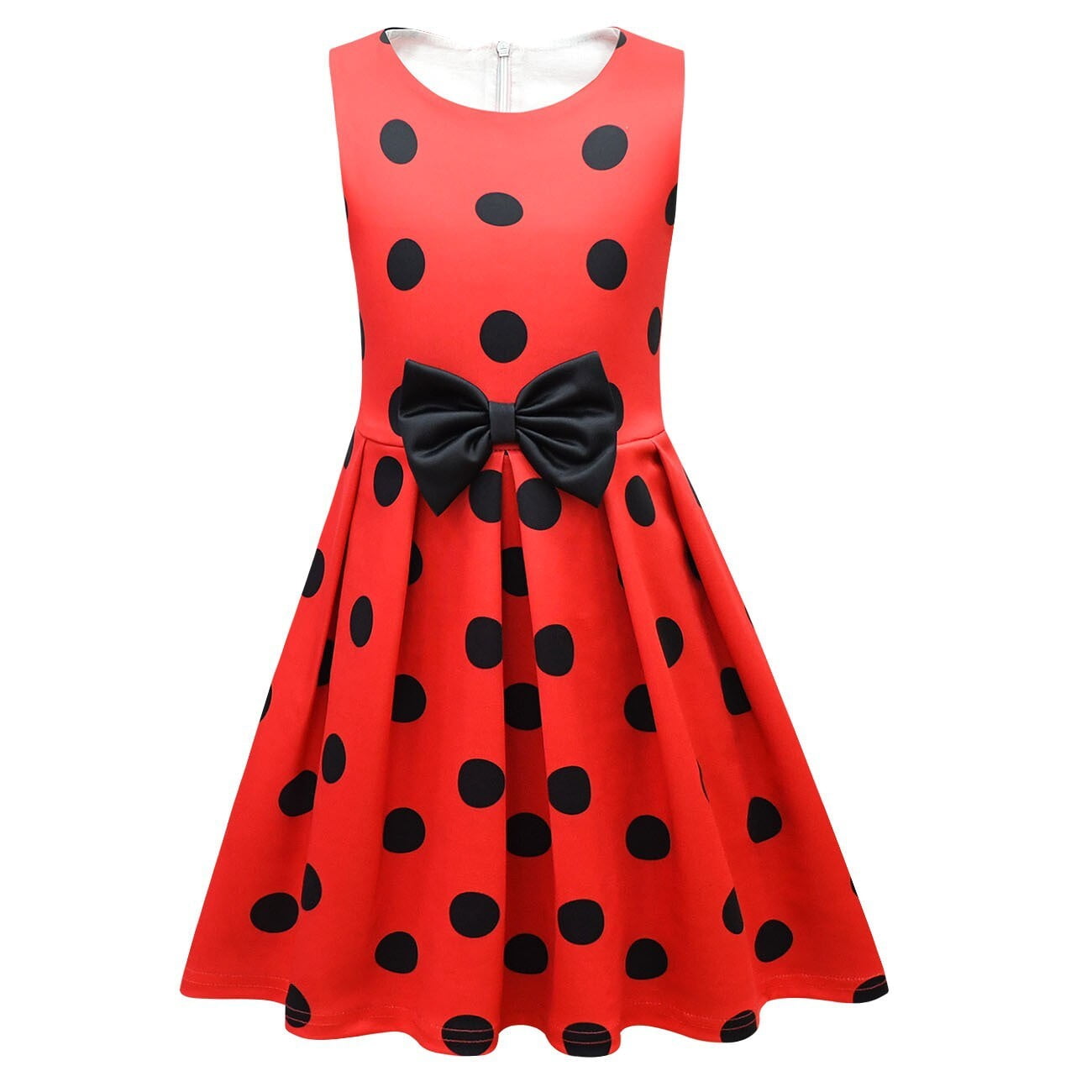 open lace back dress Ladybug Dress & Headband, Red/Black, Size 3-4 Size 3-4