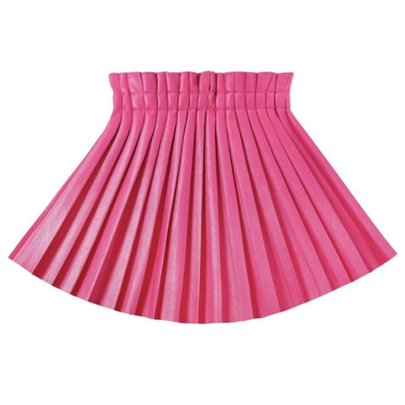 Little Girls Leather Skirts Toddler Kids PU Leather Pleated Skirts 2-14T