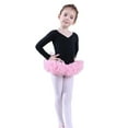 thumbnail image 1 of Little Girls' Leotards Long Sleeve Glitter Dance Ballet Tutu Dresses Ballerina Size 6-7T, 1 of 6