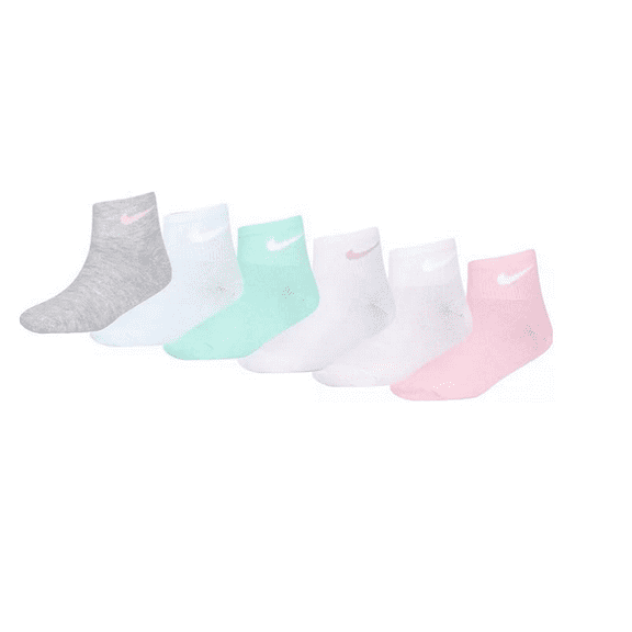 Little Girls Lightweight Ankle Socks 6 Pack
