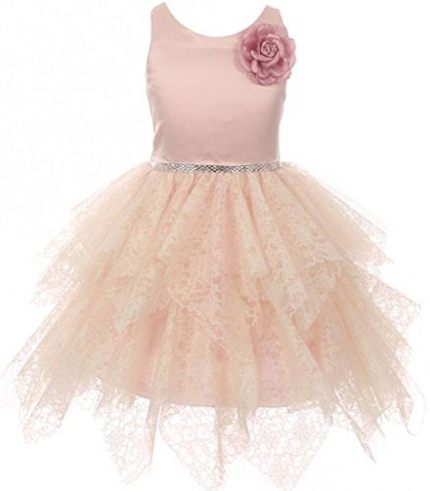 Robe De Petite Fille à Paillettes Et Dentelle - Jupe Tulle Superposée, Taille 6X, Rare Editions, Neuf Avec étiquettes