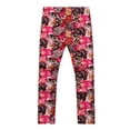 thumbnail image 1 of Little Girls Magenta Floral Bold Blossom Stretch Pants 4/5, 1 of 2