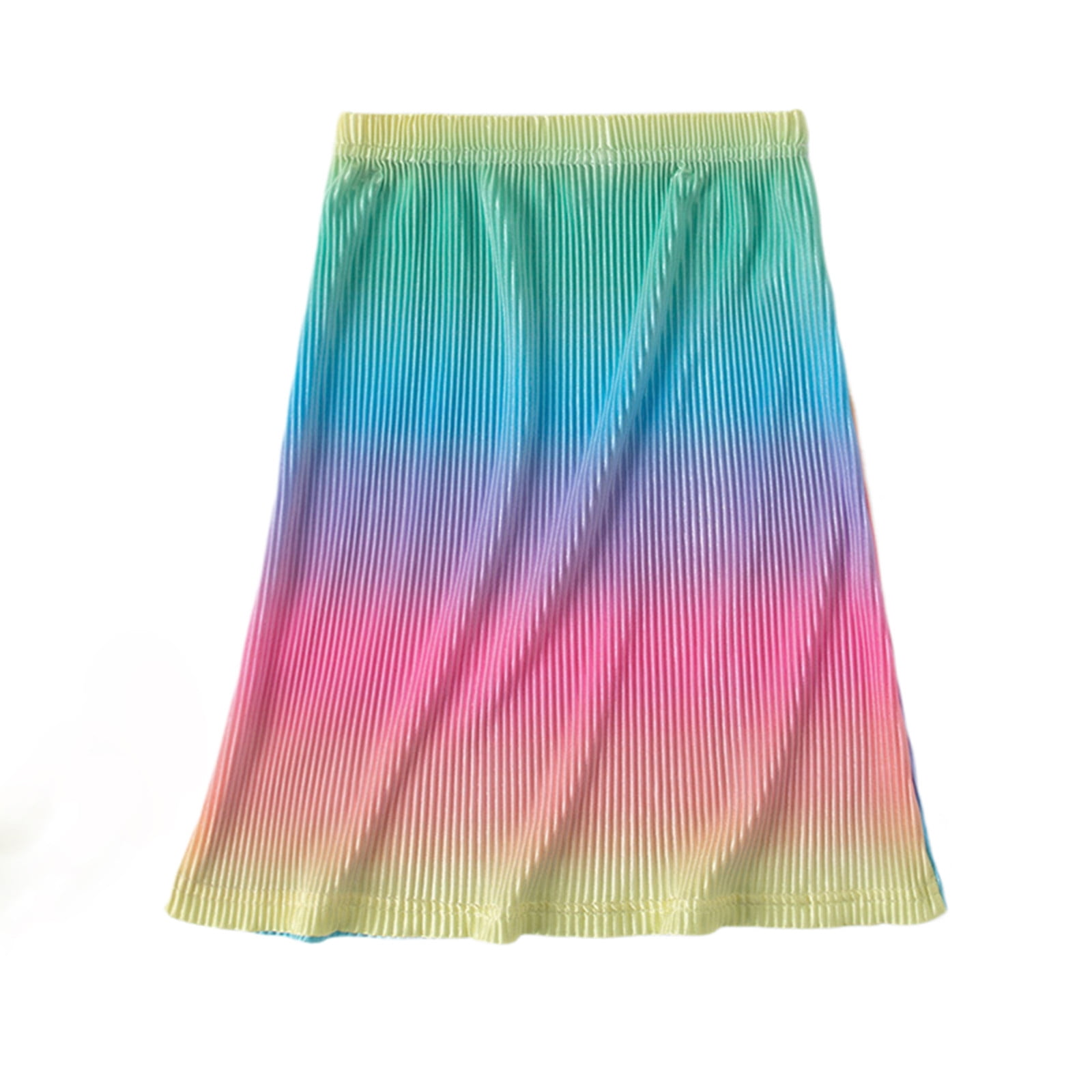 Little Girls Maxi Skirt Stretchy Ribbed Short Dress 212 Years Kids Girl Dressy Half Skirts
