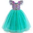 thumbnail image 1 of Little Girls Mermaid Princess Dress Birthday Dressed Up Party for 3-8Y, 1 of 7